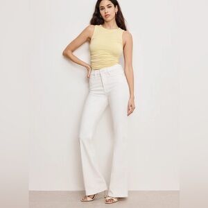 Good American Classic bootcut cloud white jeans